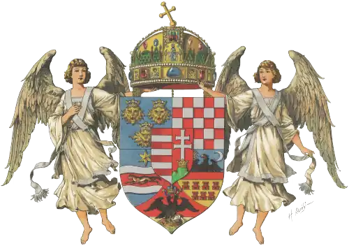Coat of arms of Transylvania in the coat of arms of the Kingdom of Hungary (1867–1915)