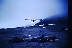 Start of Twin Otter on Ward Hunt Island airstrip