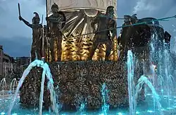 Warrior Sculptures on the Fountain of Alexander the Great (2011), Skopje