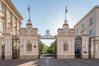Library and gates of the University of Warsaw (1899–1901)