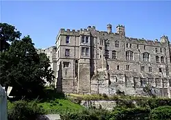 Castle wall facing the River Avon