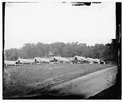 Hospital Camp on Kendall Green during the Civil War. This was probably Finley Hospital