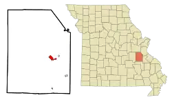 Location of Potosi, Missouri