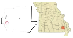 Location of Mill Spring, Missouri