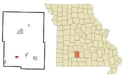 Location of Fordland, Missouri