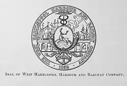 West Hartlepool harbour and railway seal