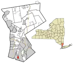Location of Pelham (village), New York