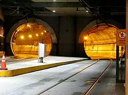 Southbound portal, Westlake station, Downtown Seattle Transit Tunnel