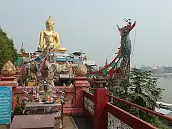 Buddha statue at Ban Sop Ruak, Wiang, marking the "heart" of the Golden Triangle