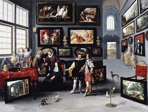 Interior of the Salon of the Archduchess Isabella of Austria; 1621, oil on panel, 93 × 123&nbsp;cm, Norton Museum of Art.