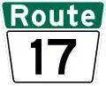 Route&nbsp;17 marker