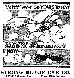 Winton advertisement in Des Moines Capital, May 14, 1910