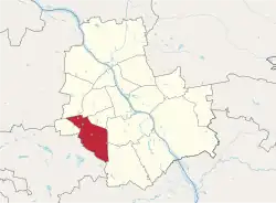 Location of Włochy within Warsaw
