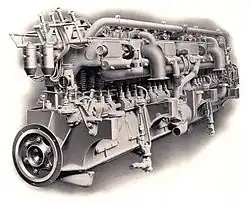 360&nbsp;hp 12-cylinder marine engine