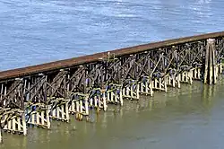 Trestles are useful as approaches to bridges over marshes and shallows