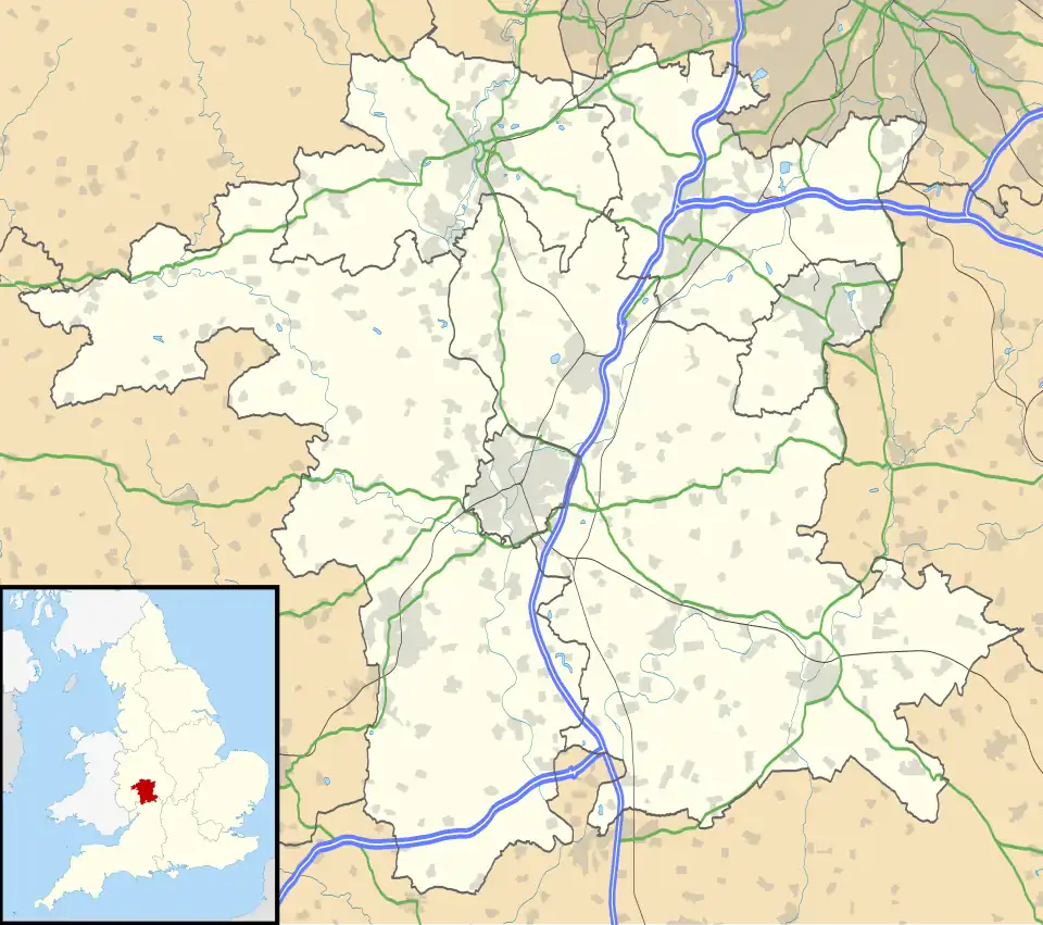 Rubery is located in Worcestershire