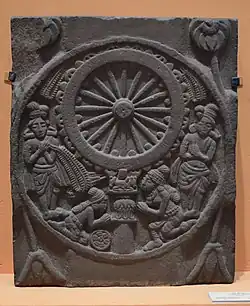 Sandstone depiction, c. 2nd Century BCE, Bharhut, Indian Museum – Kolkata.