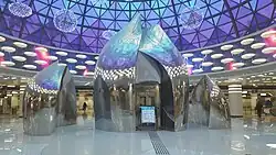 The concourse of Wuhan Business District Station
