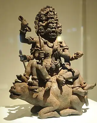 The Hindu and Buddhist deity Yama on a water buffalo