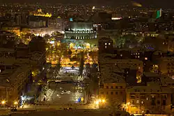 The Tamanyan Street at night