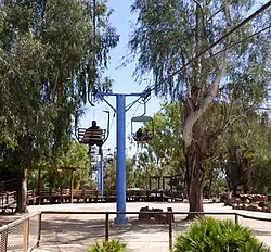 Cable lift through the park