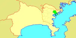 Location of Tsurumi in Kanagawa