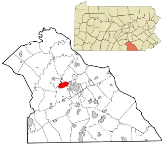 Location in York County and the state of Pennsylvania.