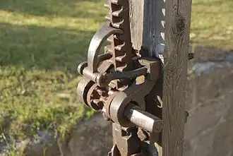 200-year-old paddle gear on the Wiener Neustädter Kanal, Austria.