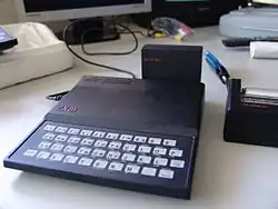 ZX81 computer with a 16&nbsp;KB RAM pack and a ZX Printer attached