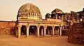 A domed pavilion in the courtyard of Zafar Mahal