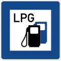 Sign 365-53 Petrol station with LPG