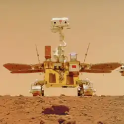 Photograph of the Zhurong rover on the surface of Mars