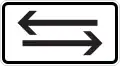 Both directions, two opposing horizontal arrows