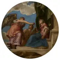 circular painting with multiple figures