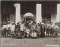 Image 25Photo of Sultan Ahmad Muʽazzam and his courtiers. Many years after the precolonial period. c. 1900. (from History of Malaysia)